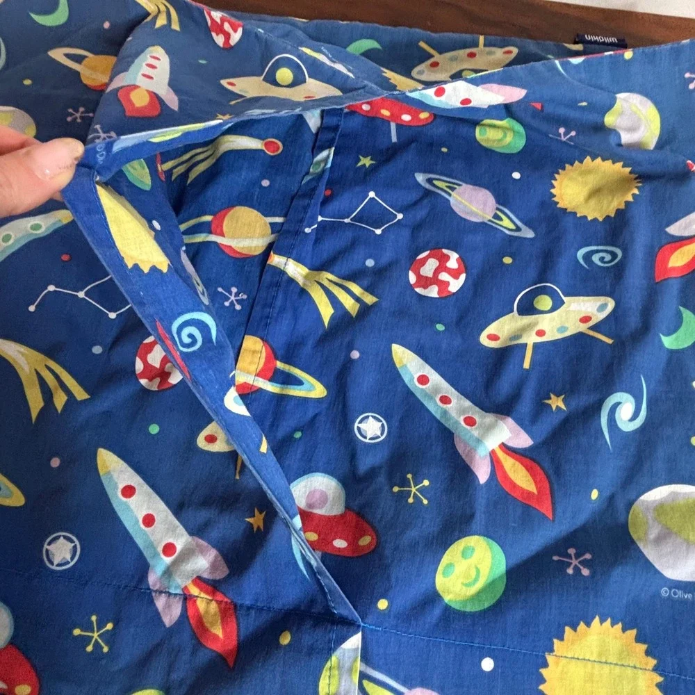 Wildkin Olive Kids‎ Space Rocket UFO Planets Blue Nap Pillowcase Envelope